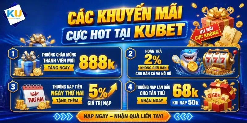 Các khuyến mãi cực hot tại KUBET
