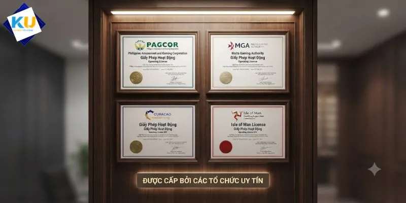 Điểm danh các loại giấy phép hoạt động của KUBET