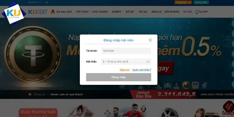 Hướng dẫn truy cập tài khoản của nhà cái KUBET nhanh chóng
